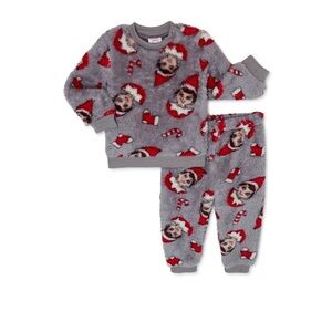 The Elf on the Shelf Baby Christmas Faux Sherpa Top and Joggers